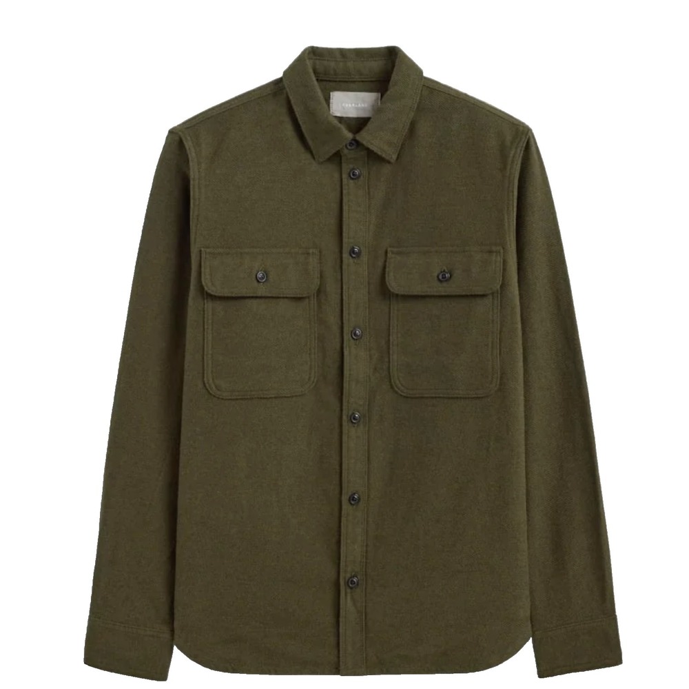Everlane Overshirt Large Heavyweight Cotton Cotton Heathered Olive Green